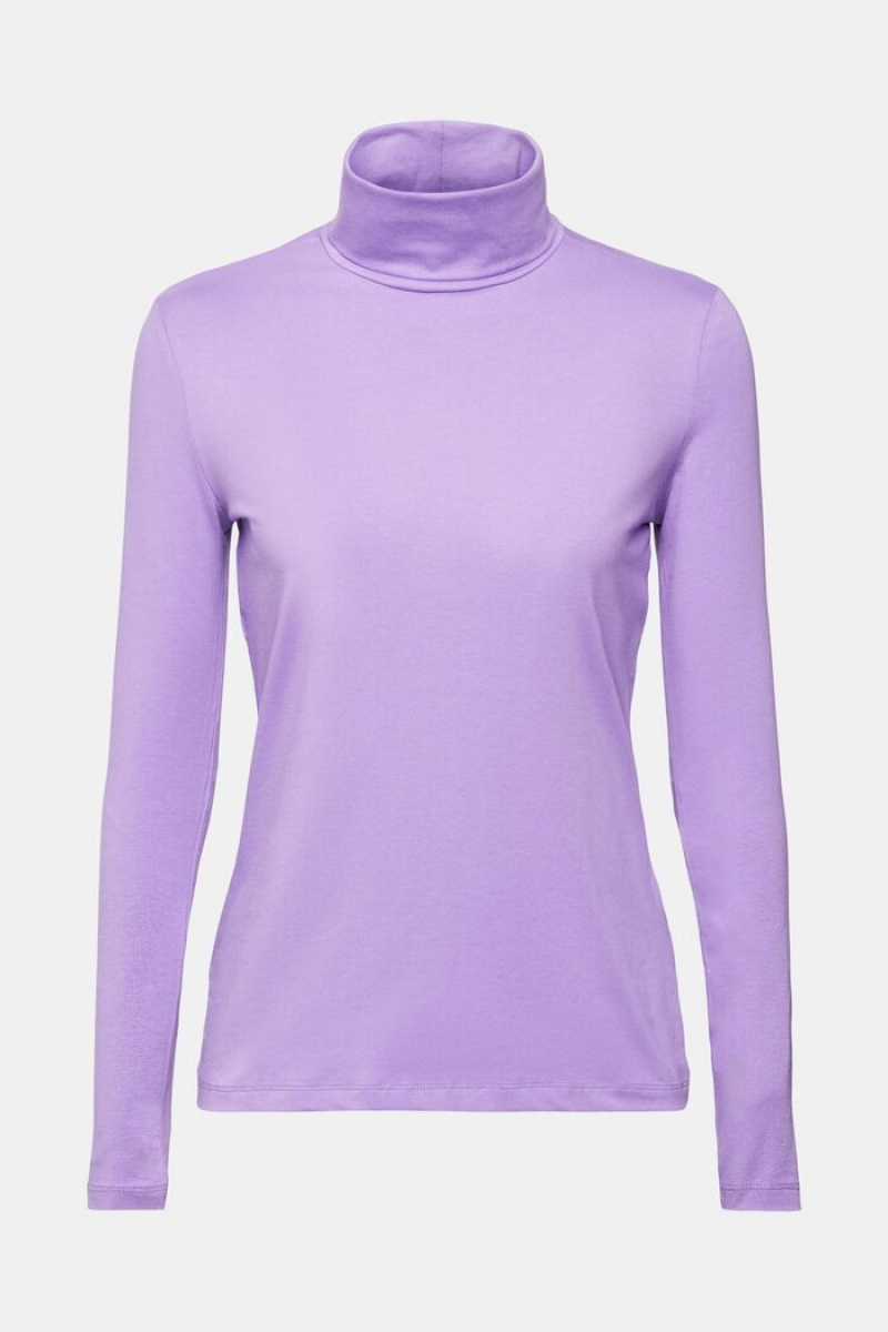 Dámské Topy Esprit Roll Neck Long Sleeve Fialové | LTY219485