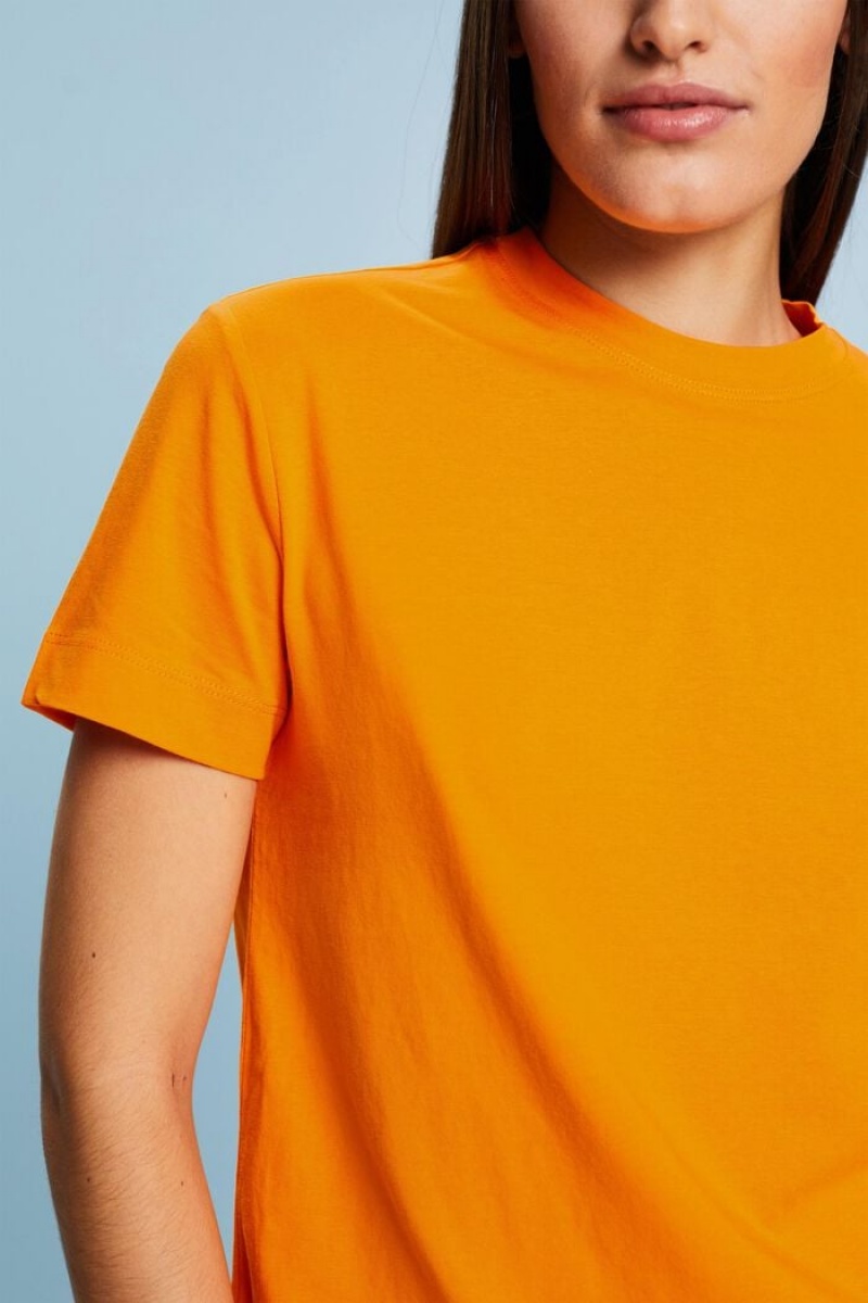 Dámské Tričko Esprit Crew Neck Krátké Sleeve Oranžové | UJS067283