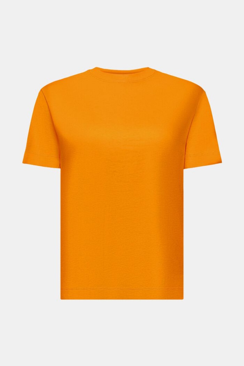 Dámské Tričko Esprit Crew Neck Krátké Sleeve Oranžové | UJS067283