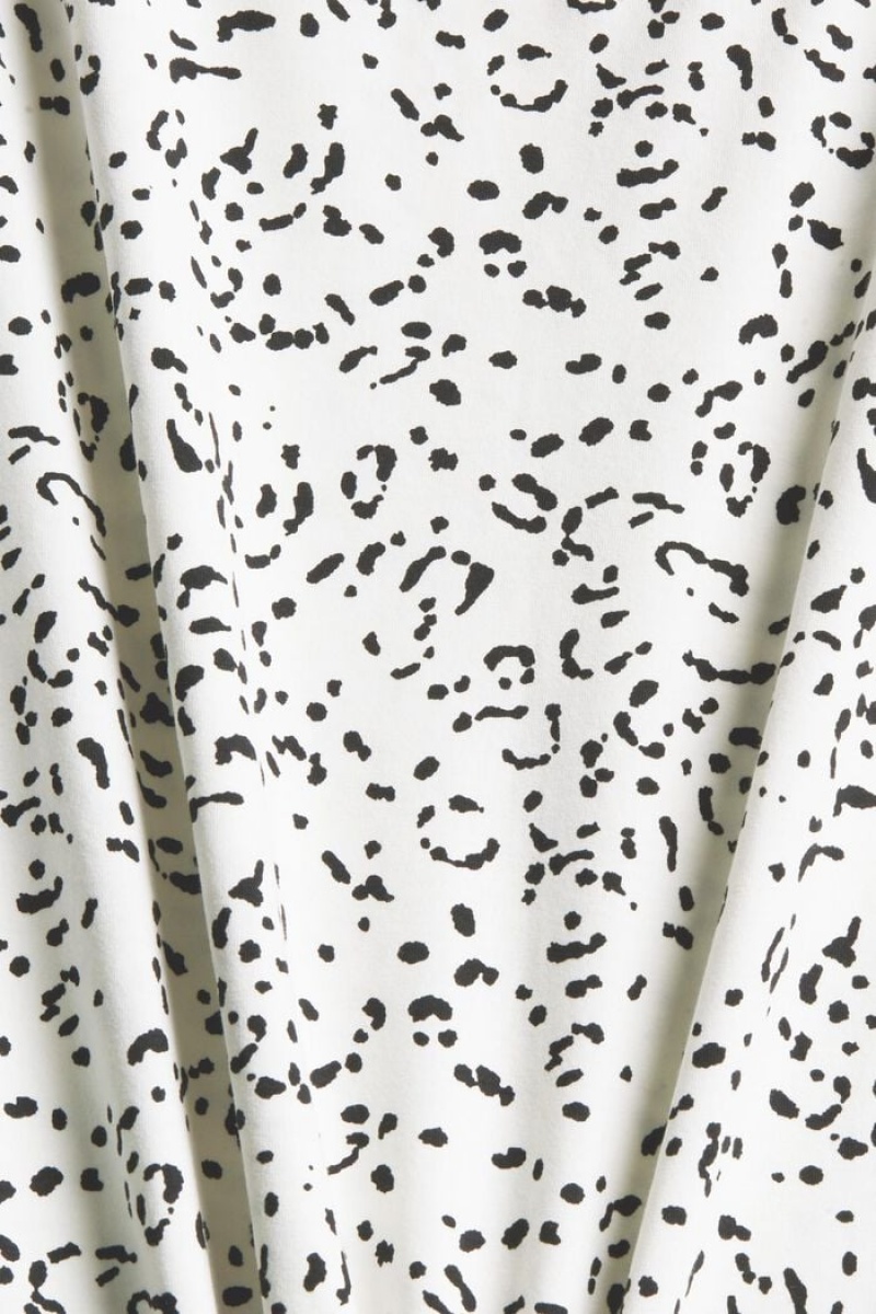 Dámské Tričko Esprit Printed Pattern,Organic Bavlněné Bílé | RKD381072