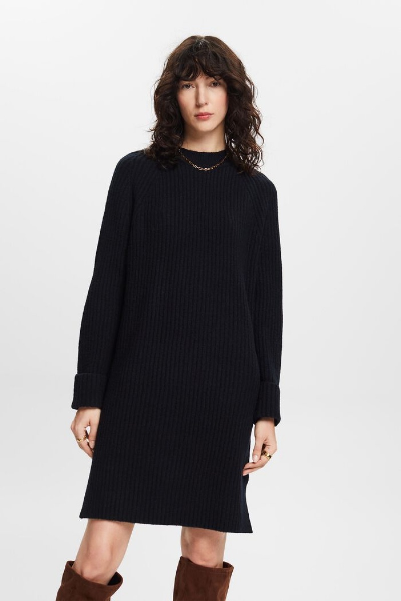 Dámské Šaty Esprit Rib-knit Mini Černé | PTA637810