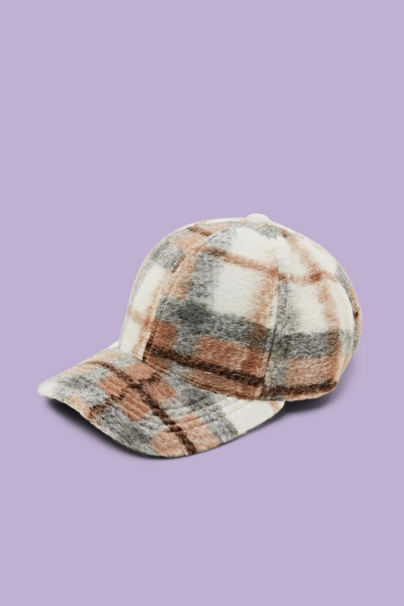 Dámské Čepice Esprit Brushed Plaid Baseball Viacfarebný | NOM547832