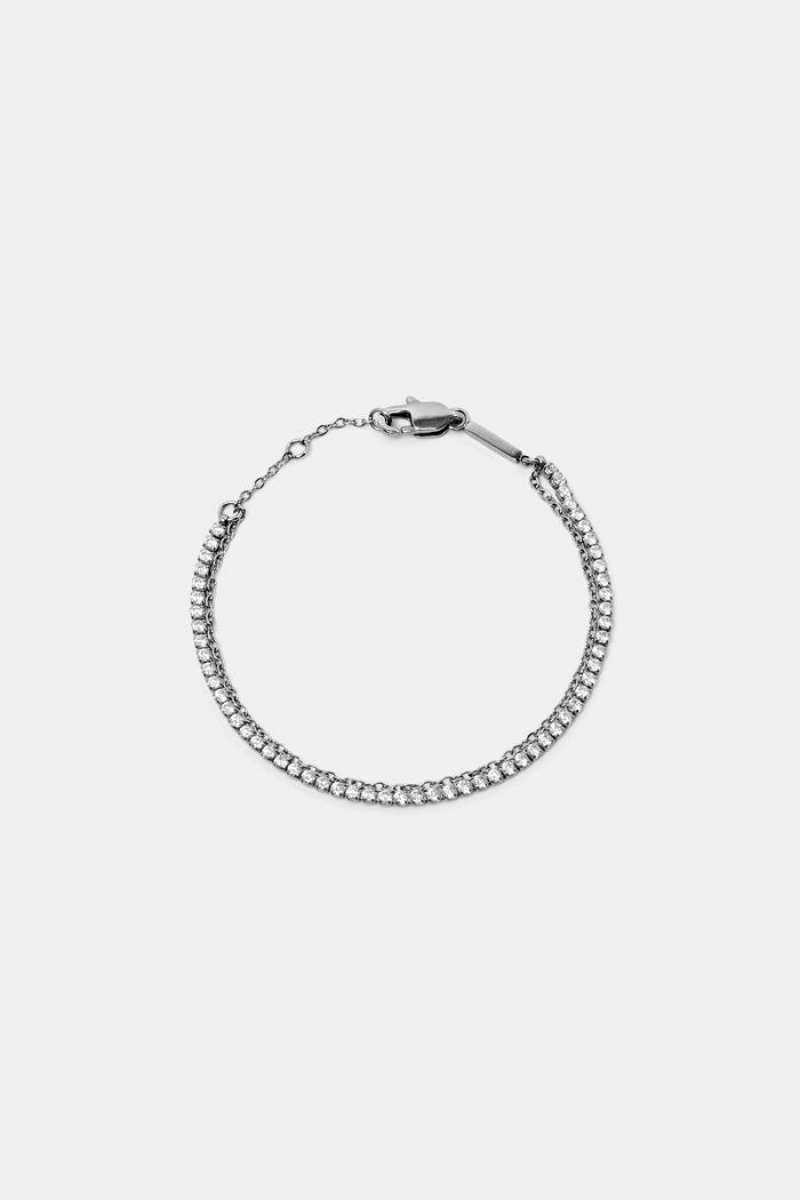 Dámské Šperky Esprit Bracelet With Zirconia,Stainless Steel Stříbrné | FYO257463