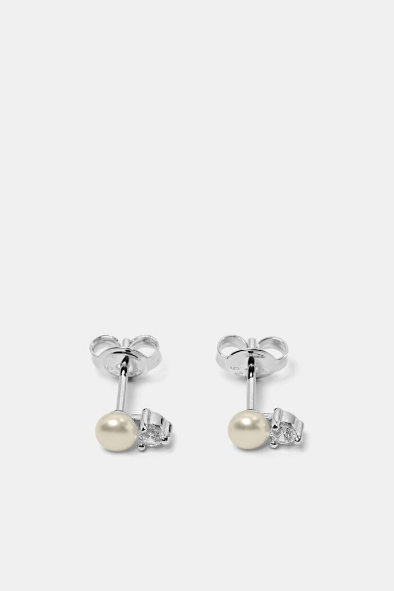 Dámské Šperky Esprit Cubic Zirconia Sterling Silver Earrings Stříbrné | IBG841673