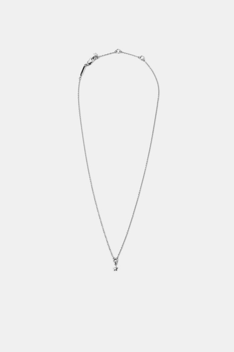 Dámské Šperky Esprit Dainty Sterling Silver Diamond Necklace Stříbrné | HUJ649817