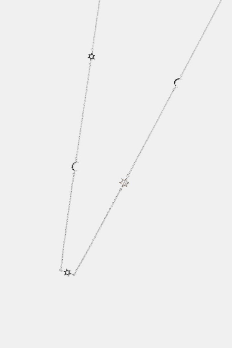 Dámské Šperky Esprit Necklace With Fixed Charms,Sterling Silver Stříbrné | OYH406135