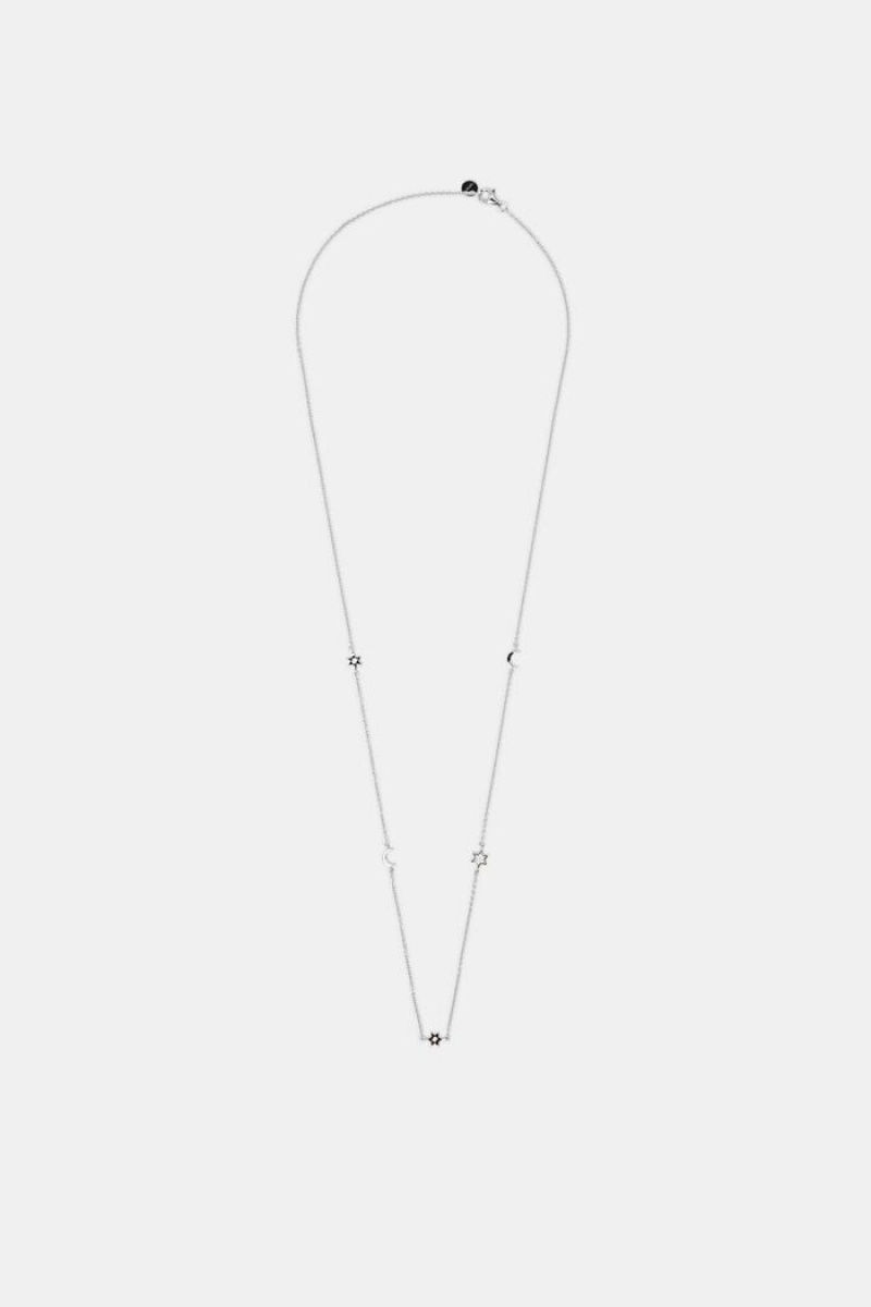 Dámské Šperky Esprit Necklace With Fixed Charms,Sterling Silver Stříbrné | OYH406135