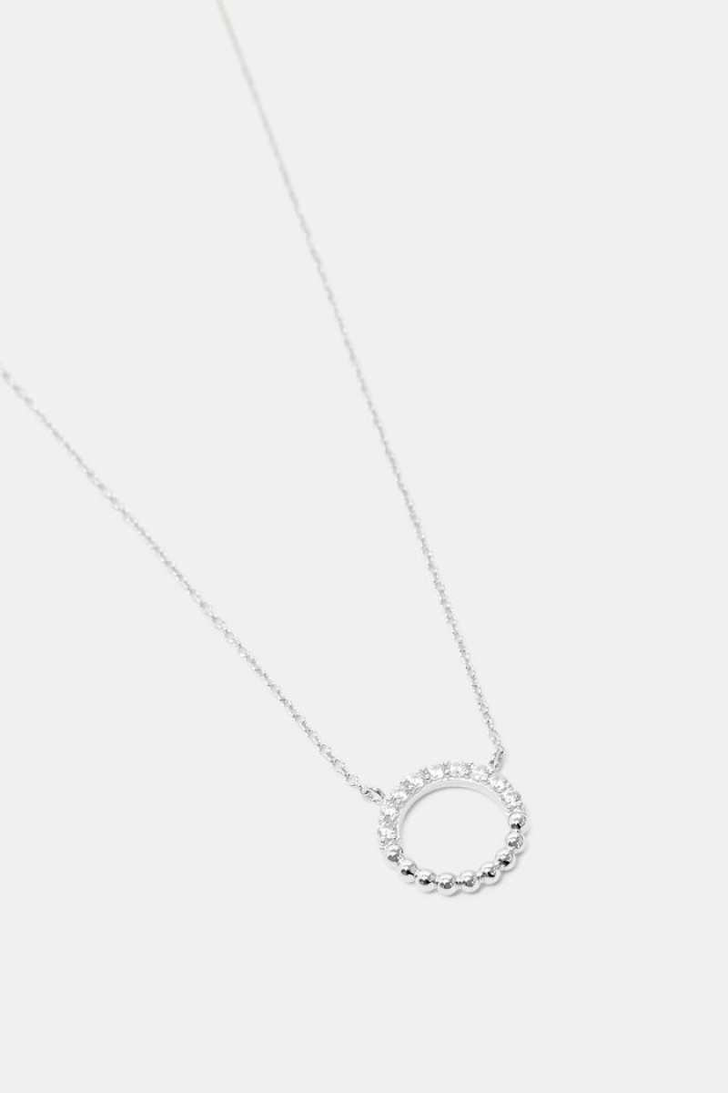 Dámské Šperky Esprit Necklace With Orb Pendant,Sterling Silver Stříbrné | UFE568294