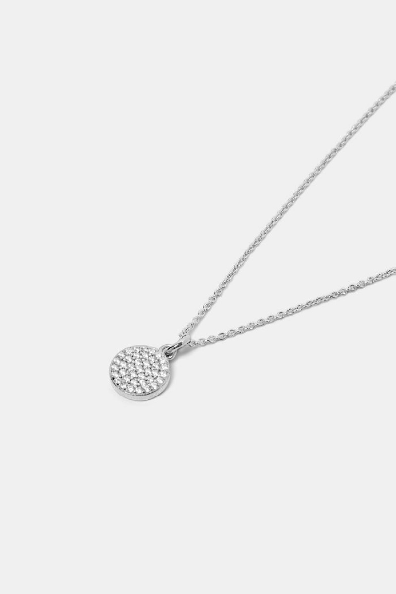 Dámské Šperky Esprit Necklace With Zirconia Pendant,Sterling Silver Stříbrné | DCA093524