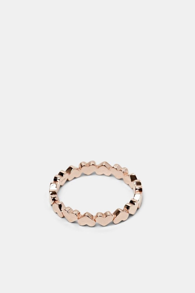 Dámské Šperky Esprit Rose Gold Heart Link Ring Růžové Zlaté | HIU530612