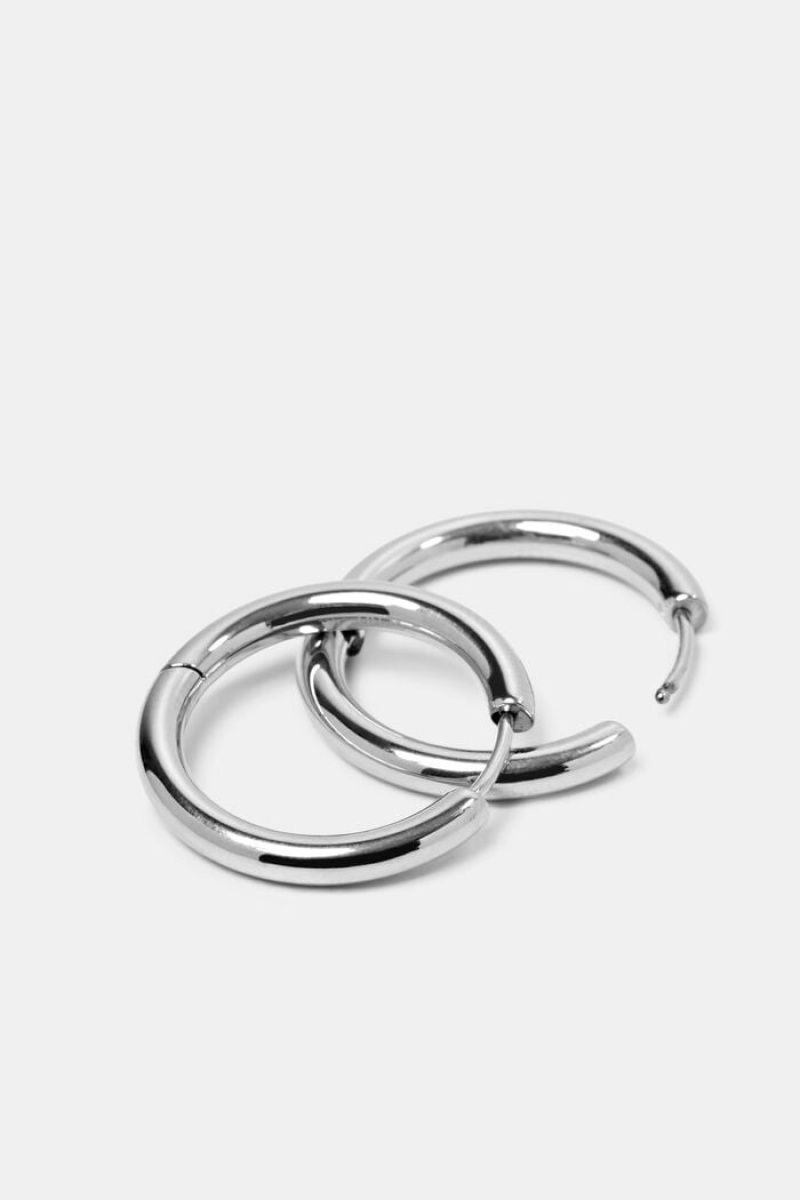 Dámské Šperky Esprit Small Hoop Earrings,Stainless Steel Stříbrné | GRH847132