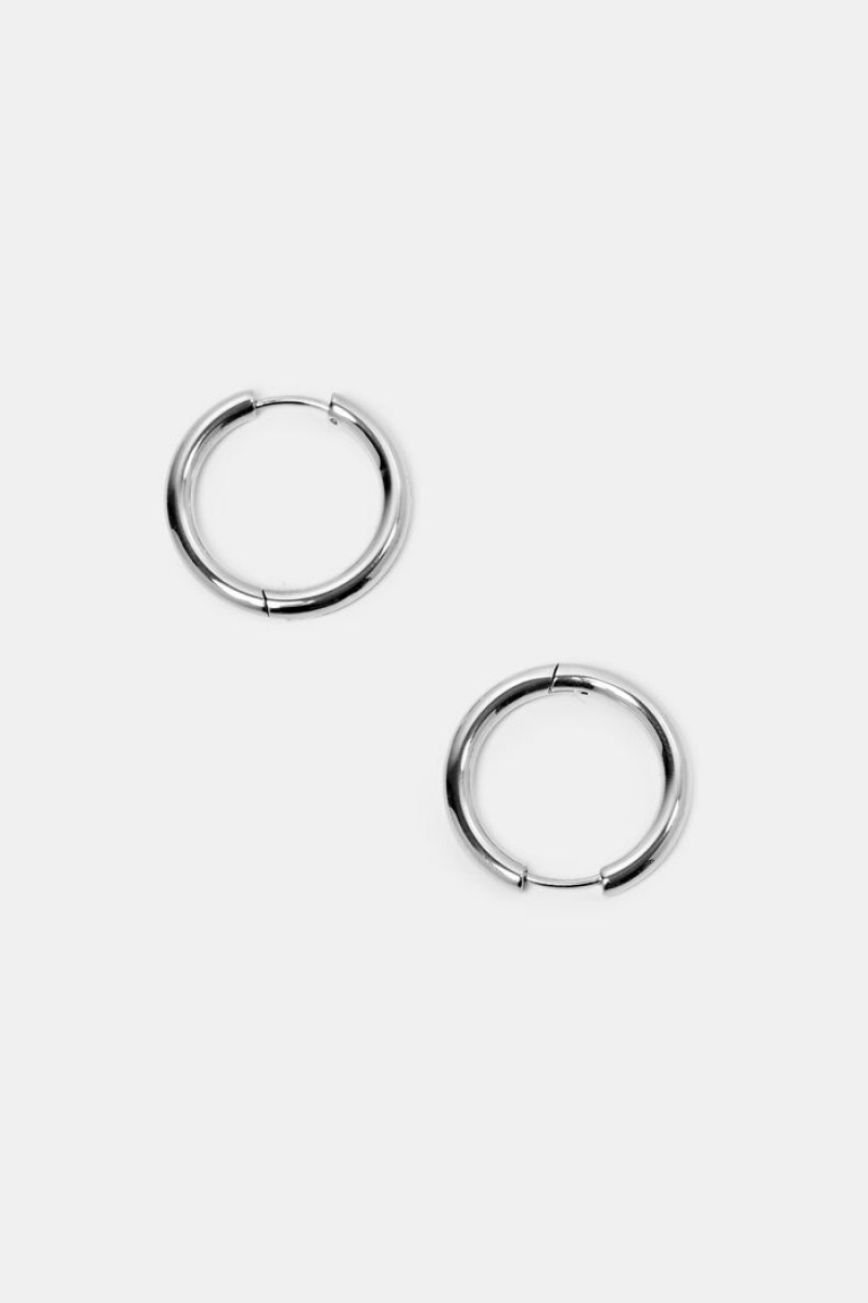 Dámské Šperky Esprit Small Hoop Earrings,Stainless Steel Stříbrné | GRH847132