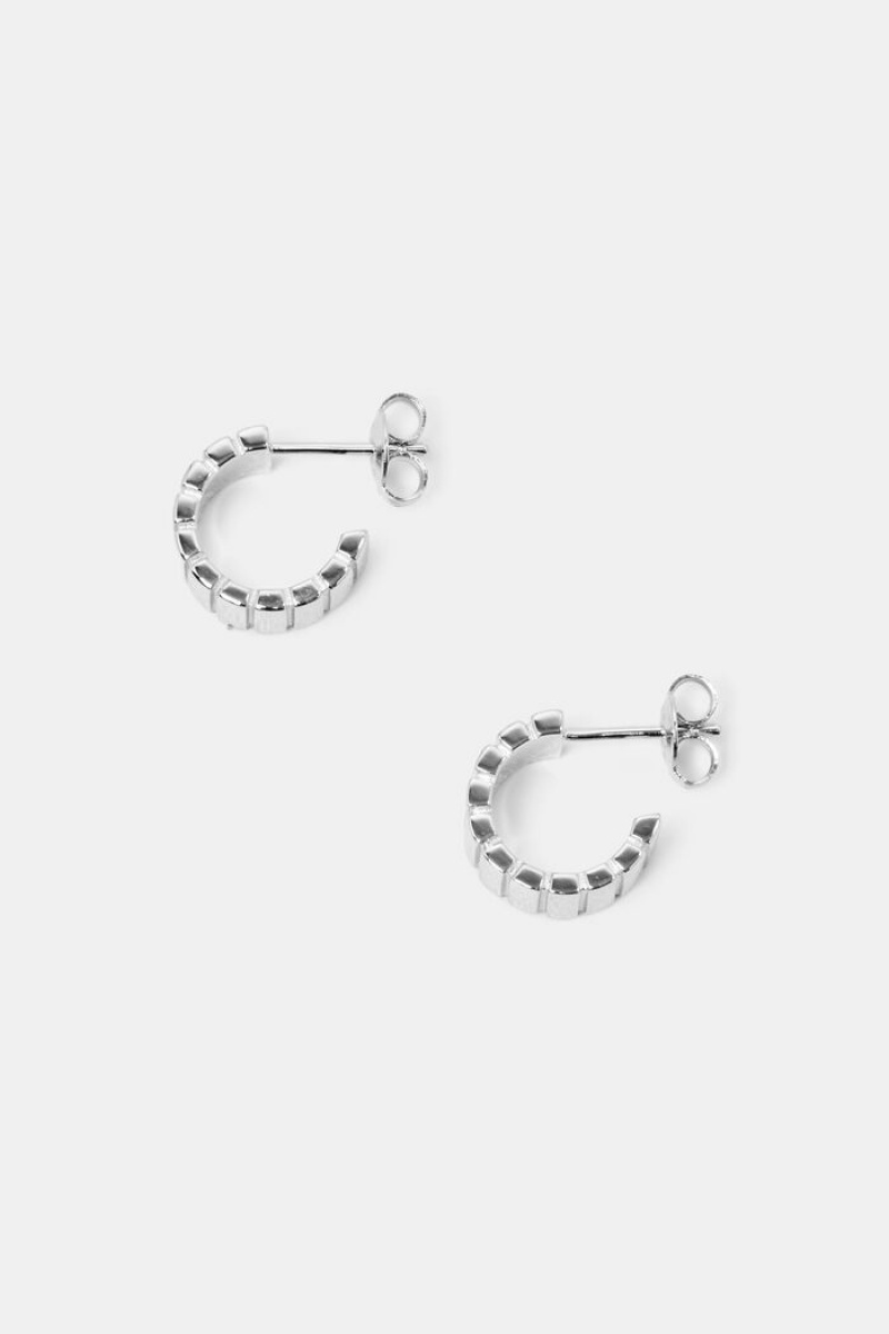 Dámské Šperky Esprit Small Hoop Earrings,Sterling Silver Stříbrné | ZEQ197256