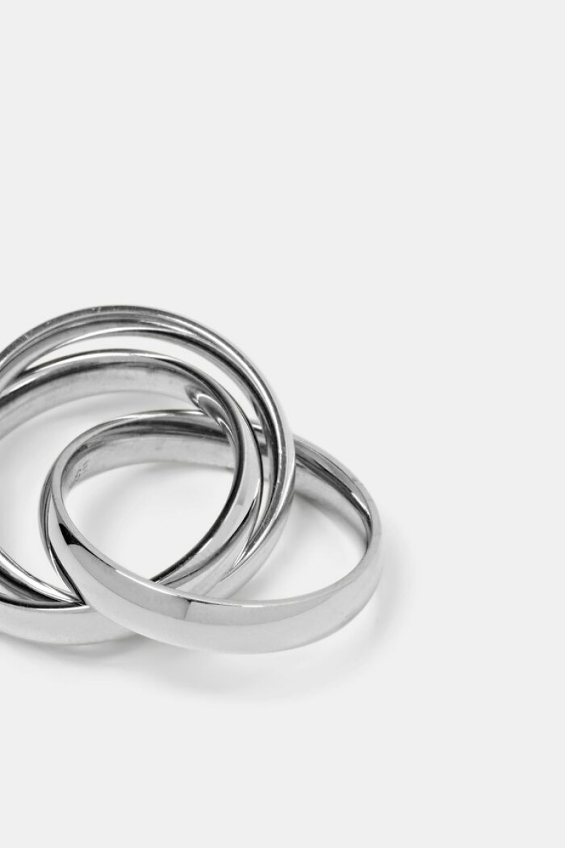 Dámské Šperky Esprit Stainless Steel Trio Ring Stříbrné | JQS491230