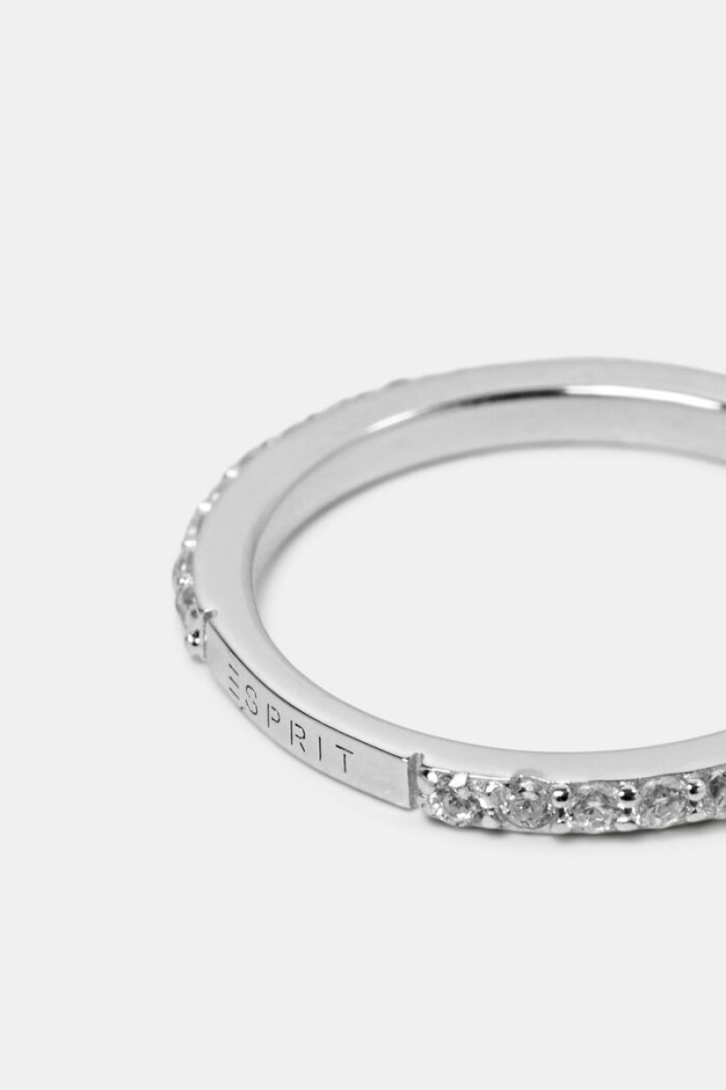 Dámské Šperky Esprit Sterling Silver Zirconia Ring Stříbrné | UVB682571