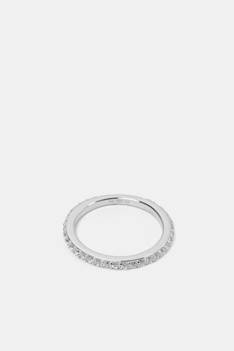 Dámské Šperky Esprit Sterling Silver Zirconia Ring Stříbrné | UVB682571