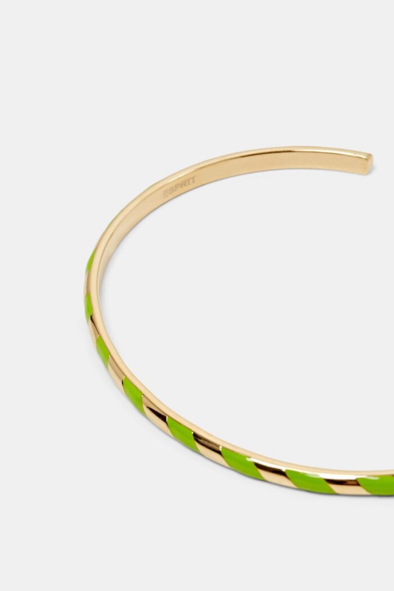 Dámské Šperky Esprit Two-tone Stainless Steel Bangle Světle Zelene | PFC756409