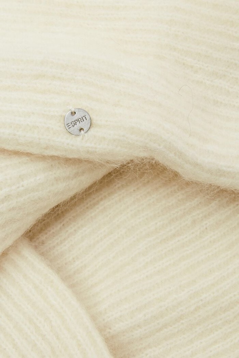 Dámské Šátky Esprit Mohair-wool Blend Twisted Loop Bílé | KSL062374