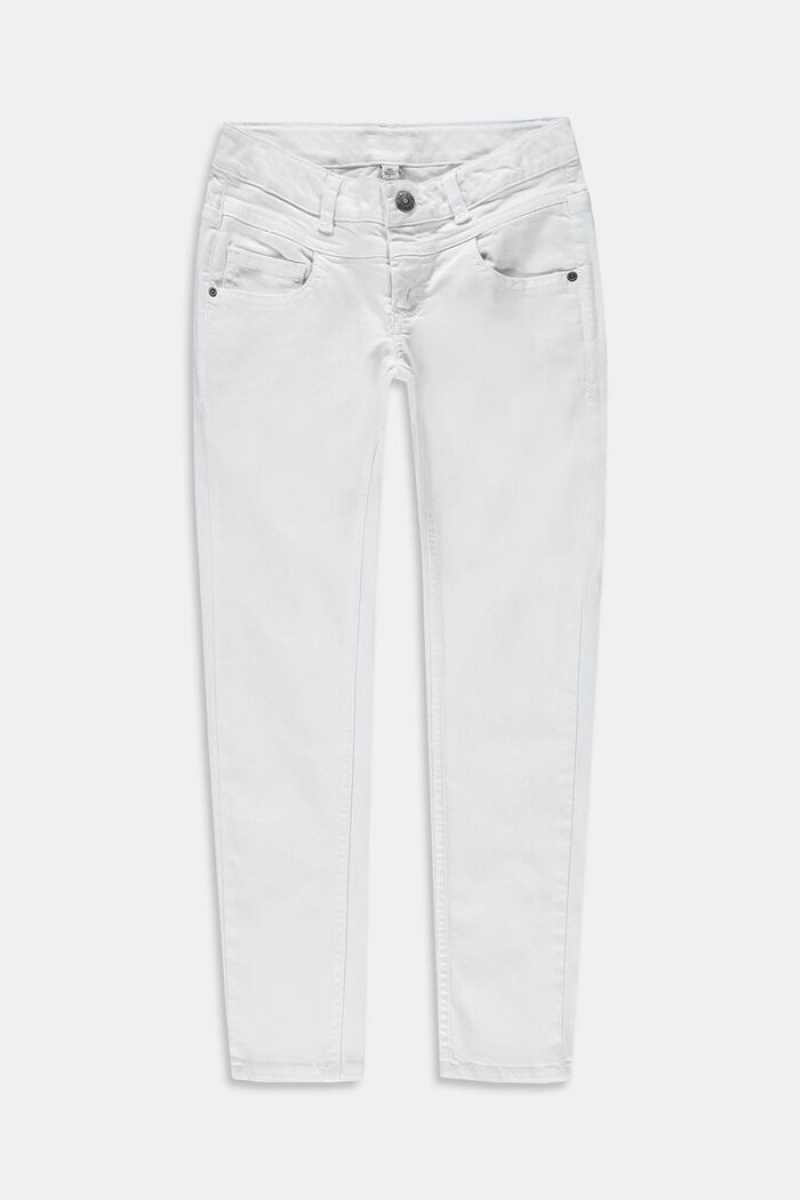 Dětské Džíny Esprit Pants Denim Bílé | YCF108963