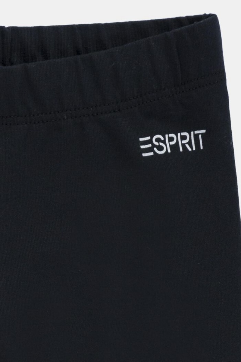 Dětské Kalhoty Esprit Basic Stretch Bavlněné Černé | SFJ629573