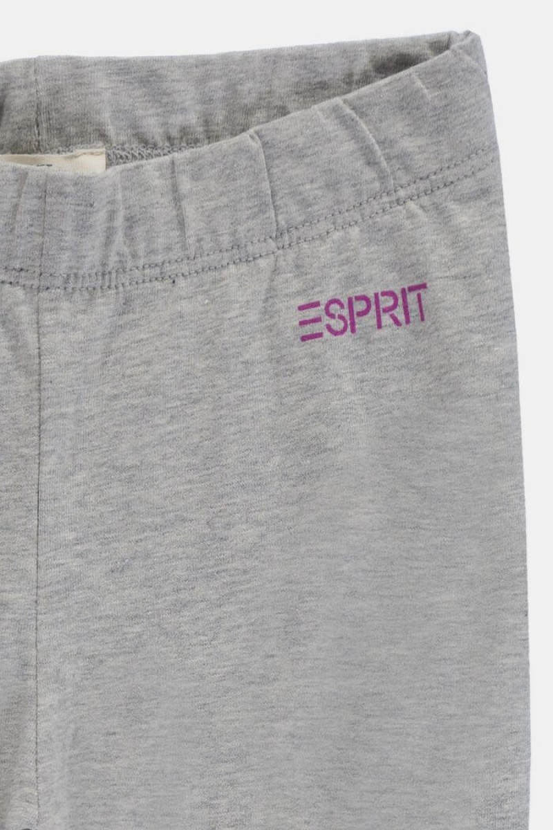 Dětské Kalhoty Esprit Basic Stretch Bavlněné Šedé | WAS975864