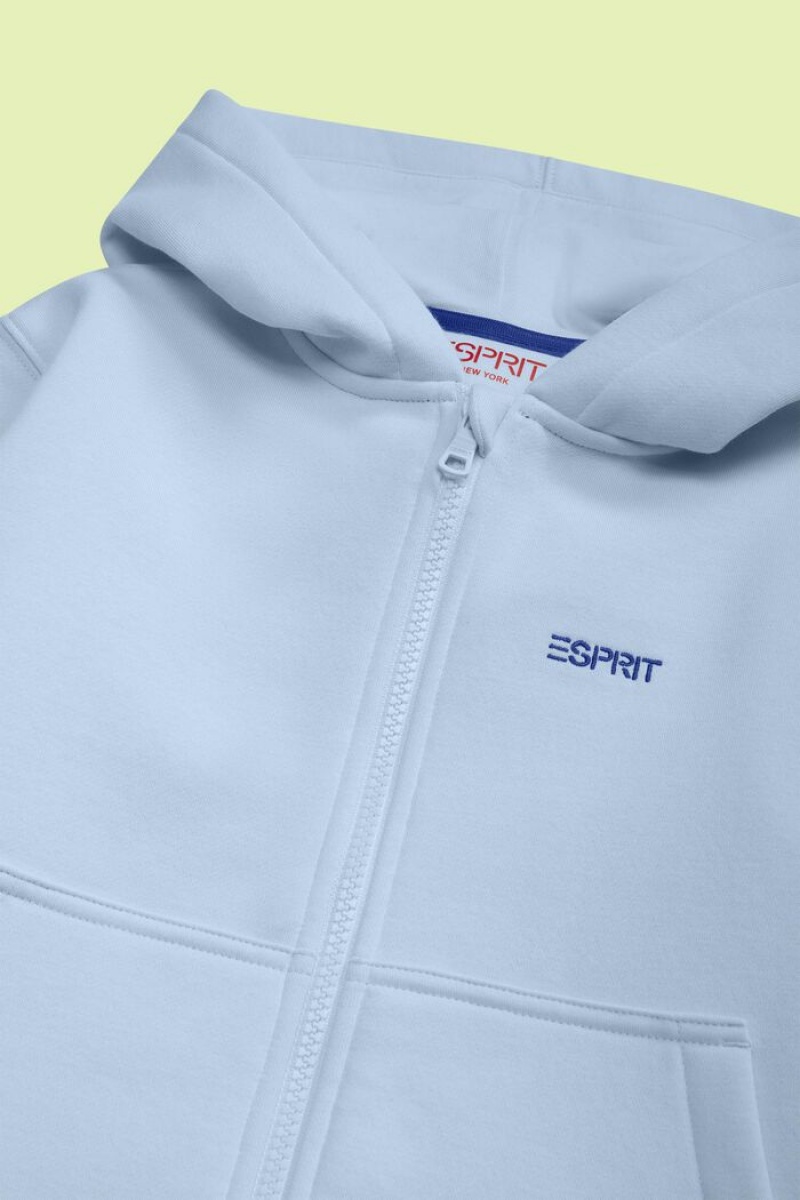 Dětské Mikina s Kapucí Esprit Logo Zip Up Blankyt | ZDH654730