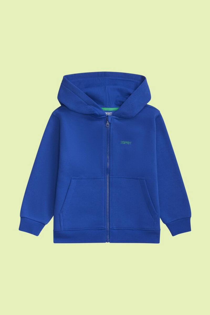 Dětské Mikina s Kapucí Esprit Logo Zip Up Světle Blankyt | OBY258749