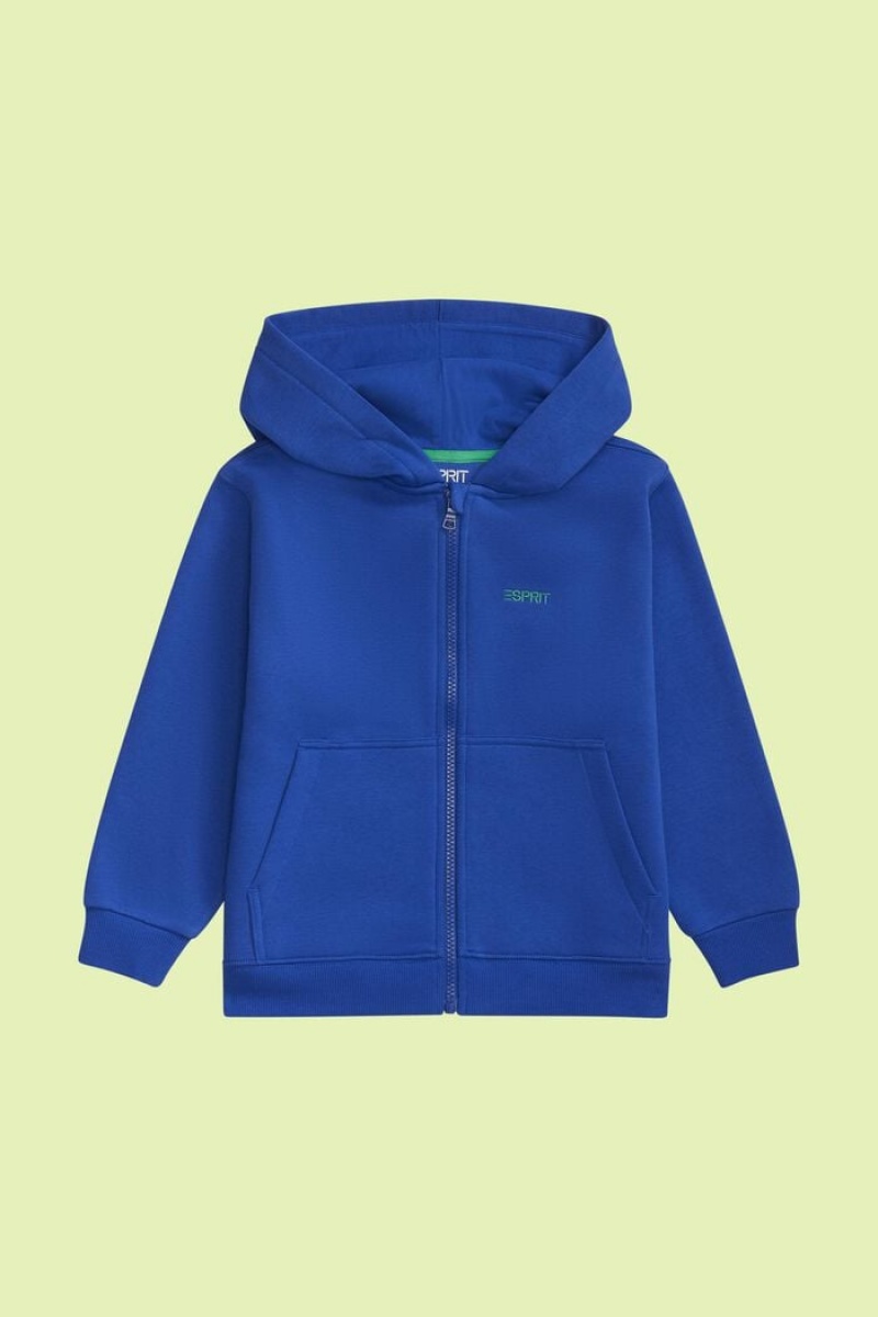 Dětské Mikina s Kapucí Esprit Logo Zip Up Světle Blankyt | LHE605287