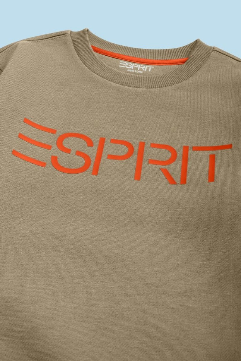 Dětské Mikiny Esprit Logo Crewneck Béžový | AMD902684