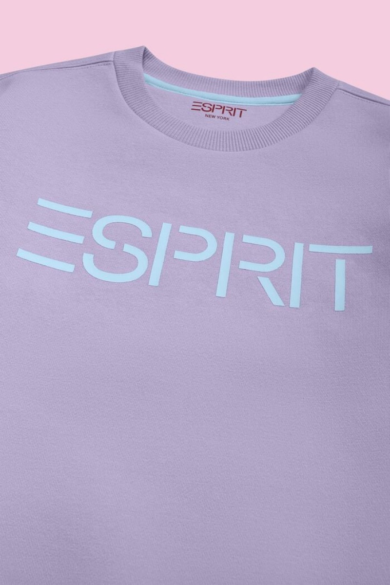 Dětské Mikiny Esprit Logo Crewneck Levandule | KLI462580