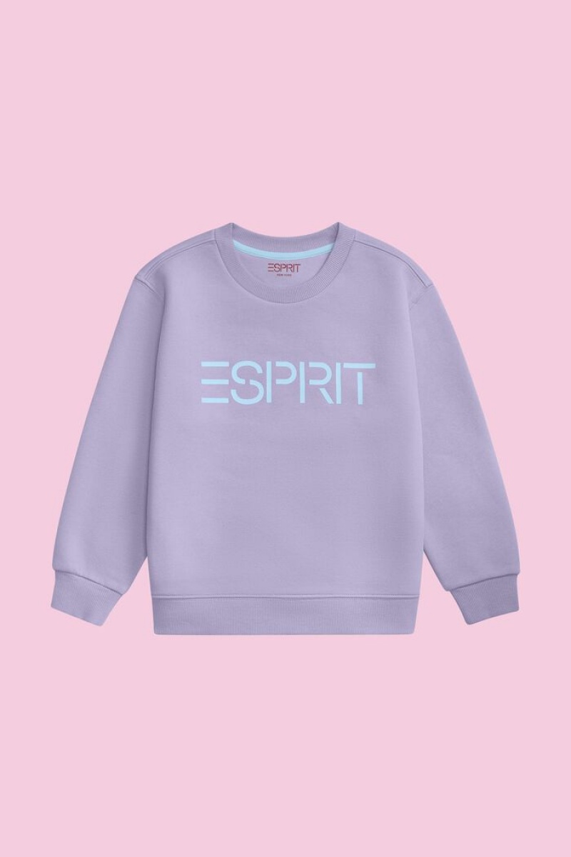 Dětské Mikiny Esprit Logo Crewneck Levandule | XAM372409