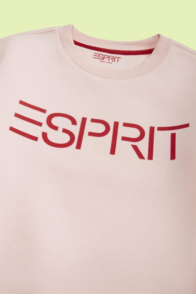 Dětské Mikiny Esprit Logo Crewneck Růžové | GSM501428