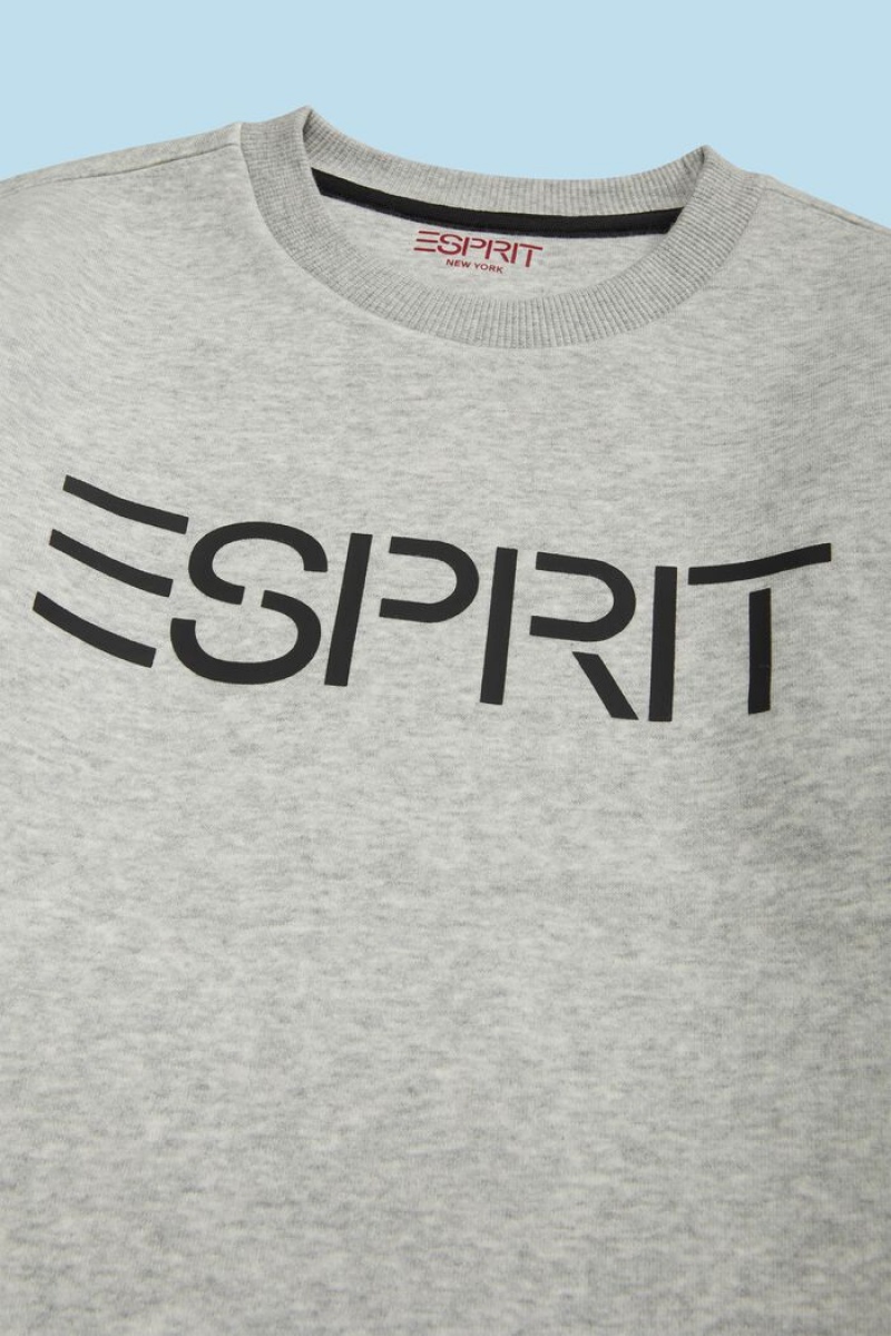 Dětské Mikiny Esprit Logo Crewneck Světle Šedé | TNO041579