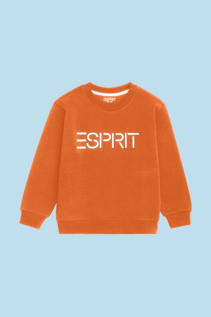 Dětské Mikiny Esprit Logo Crewneck Červené Oranžové | XNT267854