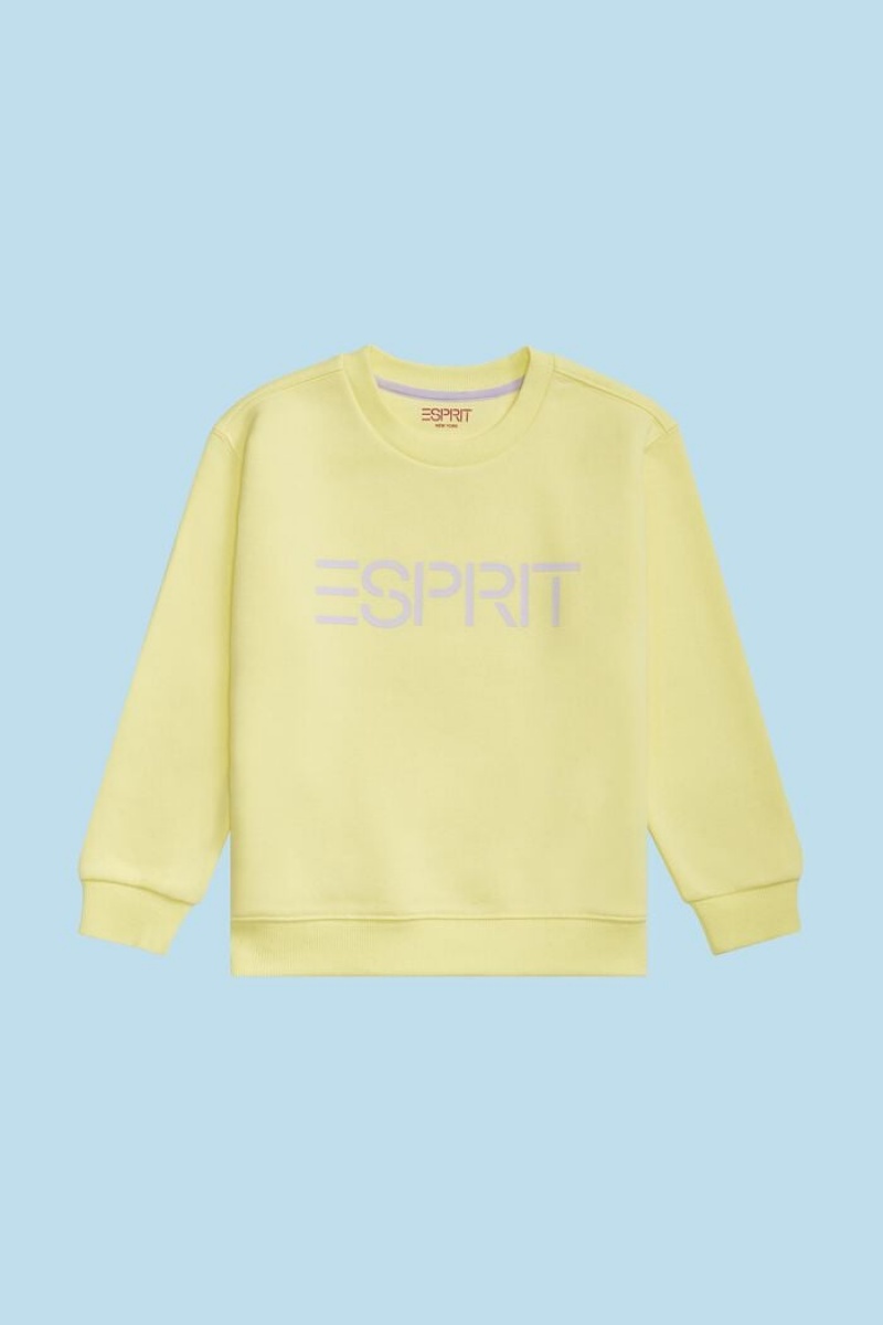 Dětské Mikiny Esprit Logo Crewneck Žluté | DNV891532