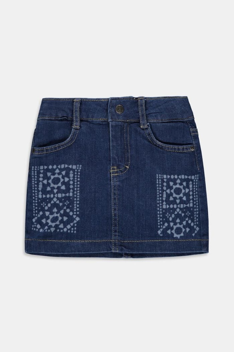 Dětské Sukně Esprit Denim Blankyt Světle | QZF907126