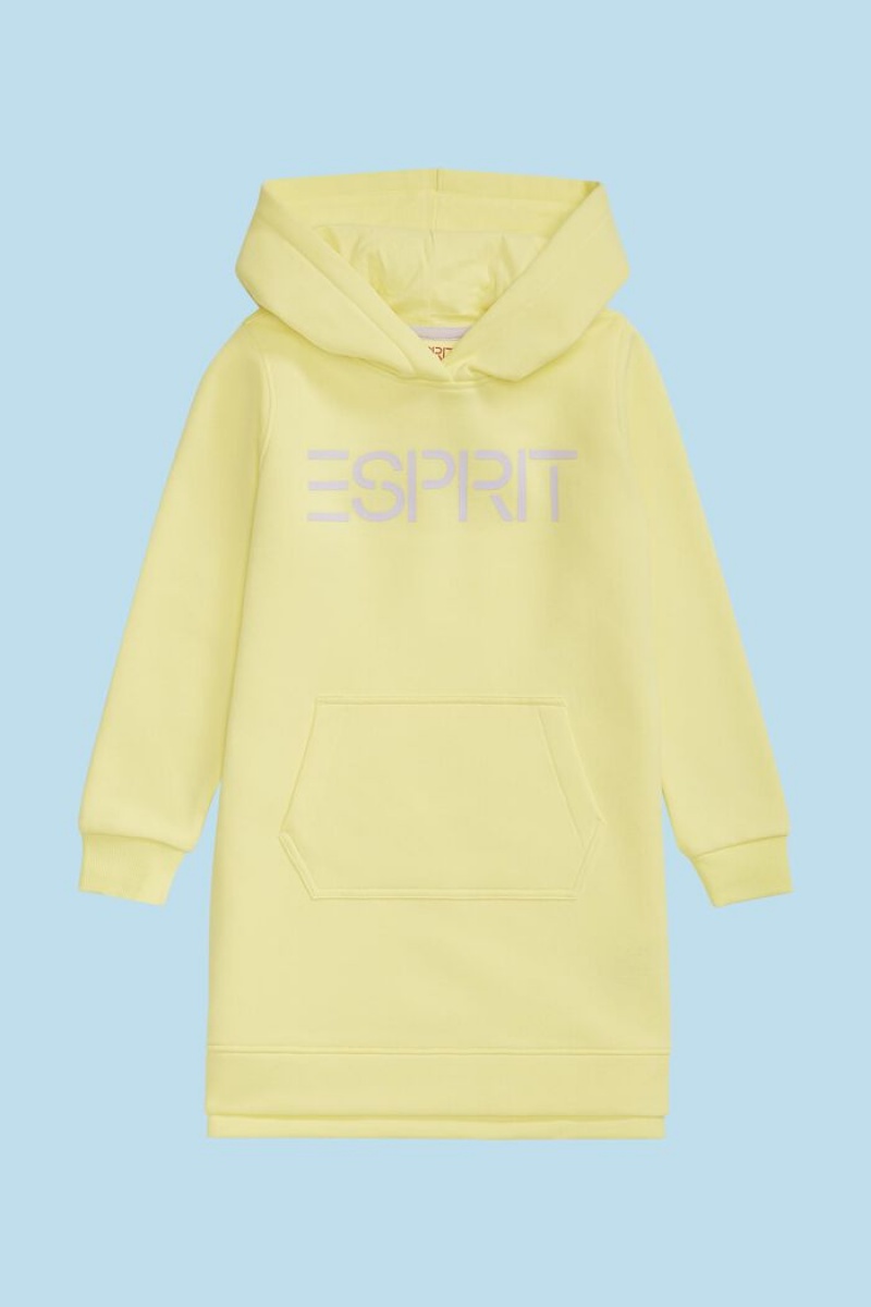 Dětské Šaty Esprit Logo Print Žluté | BVU478521