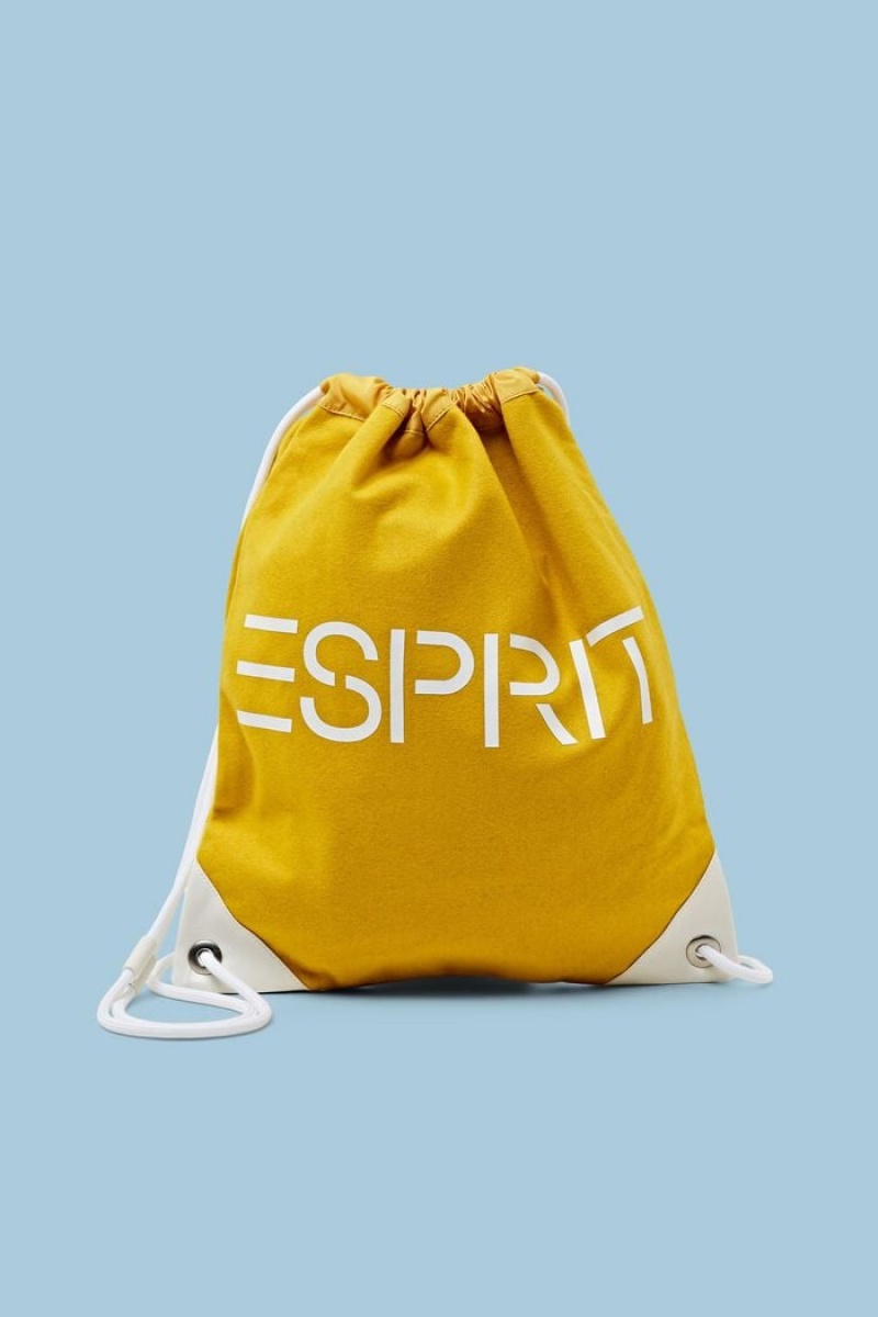 Pánské Batohy Esprit Logo Drawstring Žluté | OUG782165