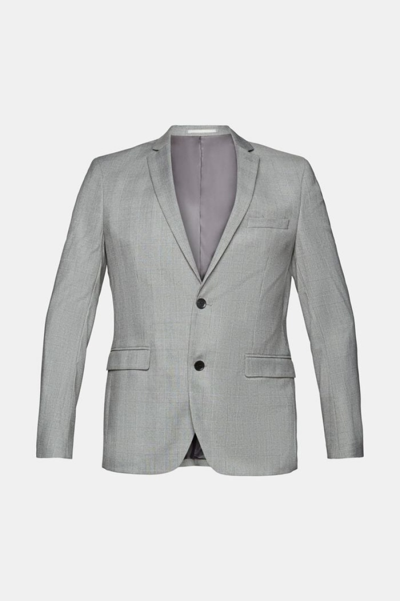 Pánské Blejzry Esprit Blazers Slim Fit Světle Šedé | GHF675492