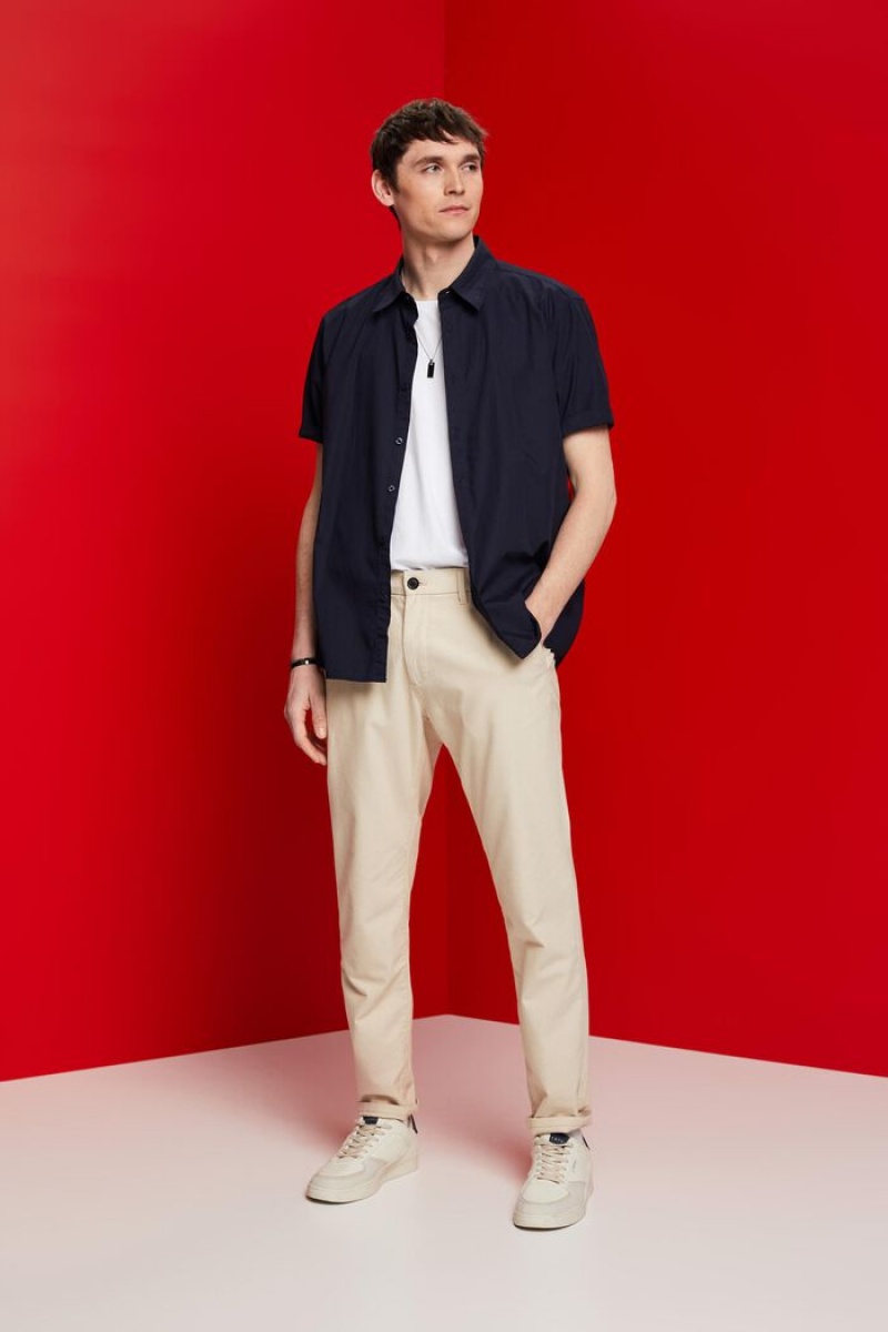 Pánské Blejzry Esprit Brushed Chino Béžový | JNS314750