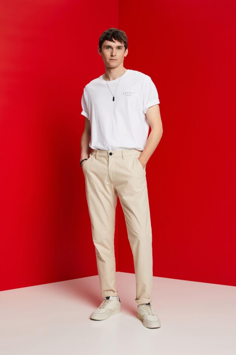 Pánské Blejzry Esprit Brushed Chino Béžový | JNS314750