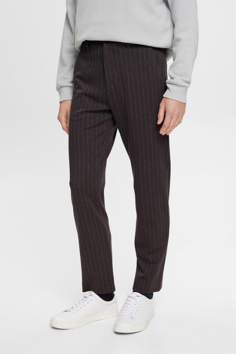 Pánské Blejzry Esprit Pinstripe Tmavě Šedé | TJH136487