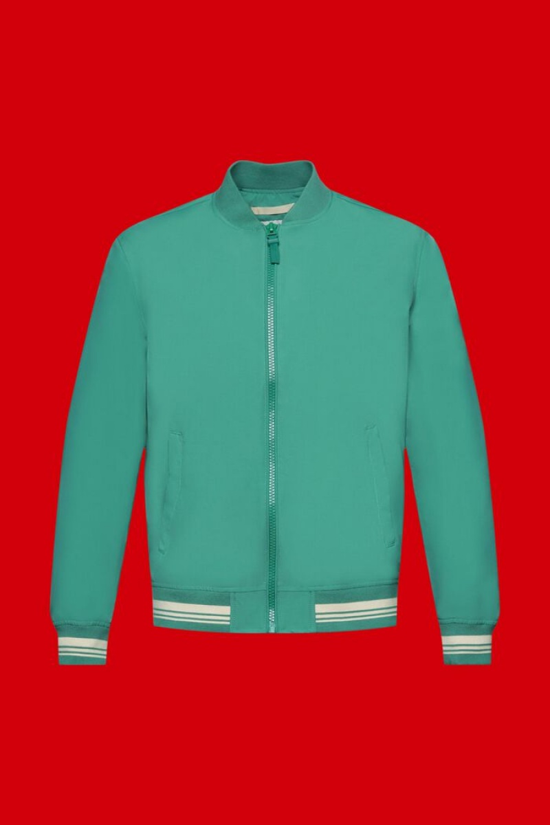 Pánské Bundy Esprit Bomber-style Blouson Tyrkysové Zelene | ACD593167