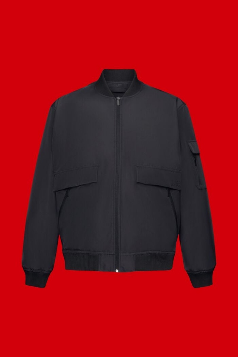 Pánské Bundy Esprit Bomber-style Černé | YEK594706