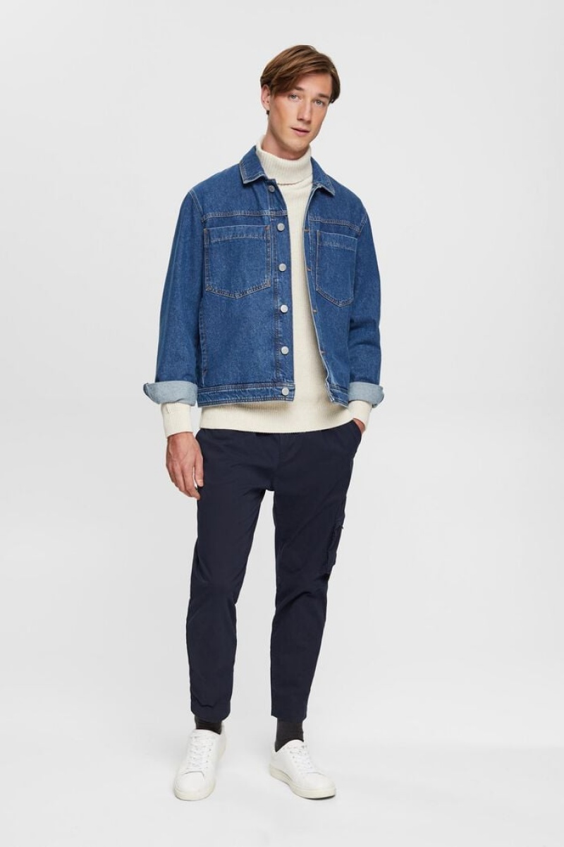 Pánské Bundy Esprit Denim Blankyt Tmavě | KLS214683