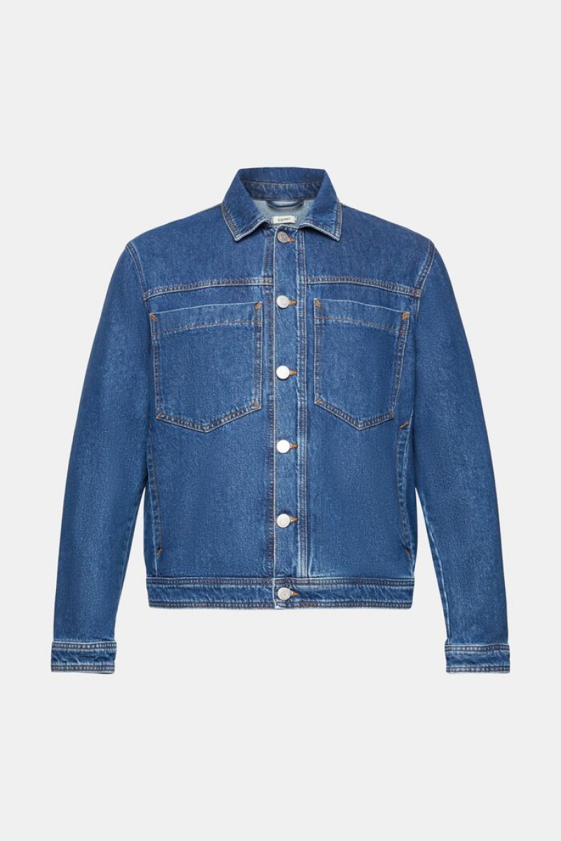 Pánské Bundy Esprit Denim Blankyt Tmavě | KLS214683