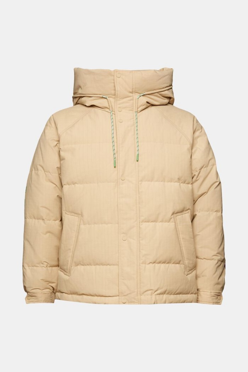 Pánské Bundy Esprit Logo Down Puffer Hnědé | XSY287543