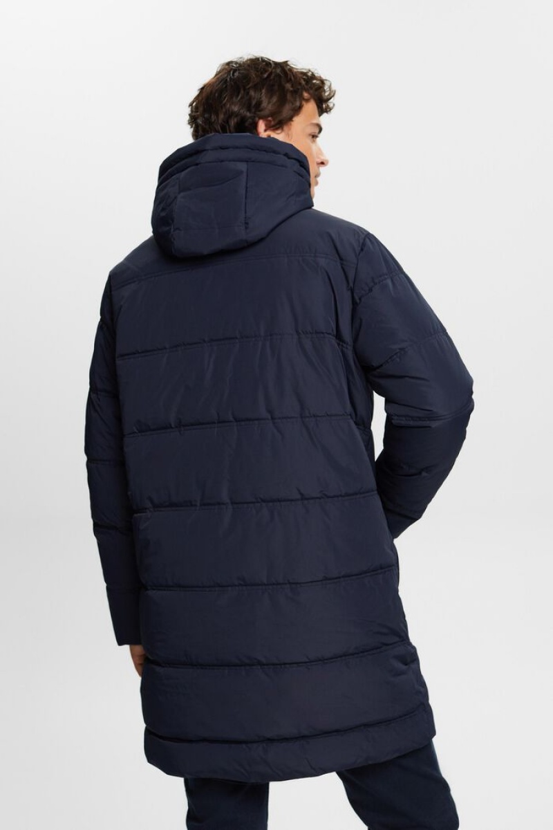 Pánské Bundy Esprit Prošívaný Puffer Tmavě Blankyt | VNS426897