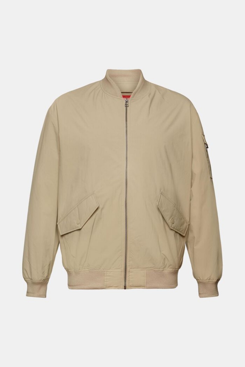 Pánské Bundy Esprit Recycled: Bomber-style Hnědé | ZDJ478165