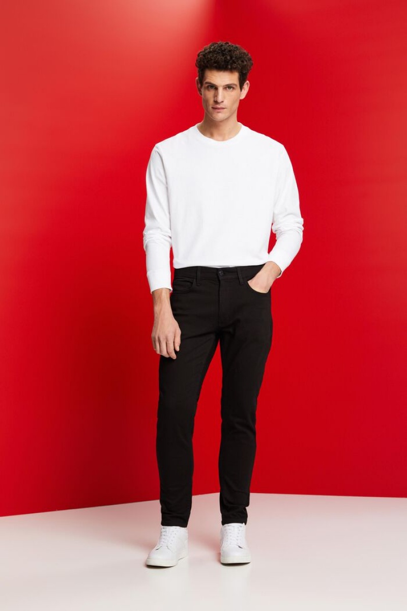 Pánské Džíny Esprit Slim Fit Černé | TVX851402